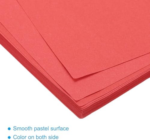MECCANIXITY 50 Sheet Origami Paper Double Sided Cream Red 11.7 x 8.3 Inch Square Sheet for Art Craft Project, Beginners, Gifts Decor