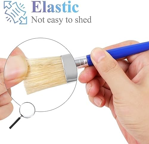 20 Pcs Kids Paint Brushes - Round & Flat, Easy Hold & Clean, Bristle Craft for Acrylic, Oil & Watercolor Paint