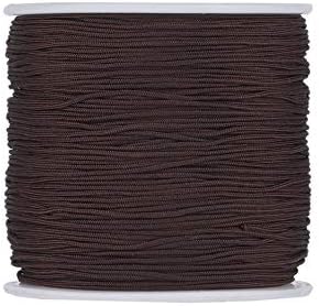 Elecrelive 100 Yards 0.8mm Coconut Brown Nylon Cord String Macrame Rope