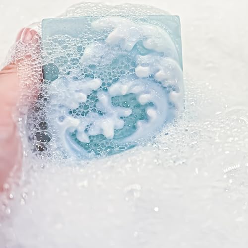 Ocean Wave Soap Molds, Square Sea Waves Silicone Mold 4-Cavity | Rectangular Wave Silicone Molds for Nautical Pattern DIY Homemade Soap Candle Making Lotion Cake Chocolate Pastry Pudding