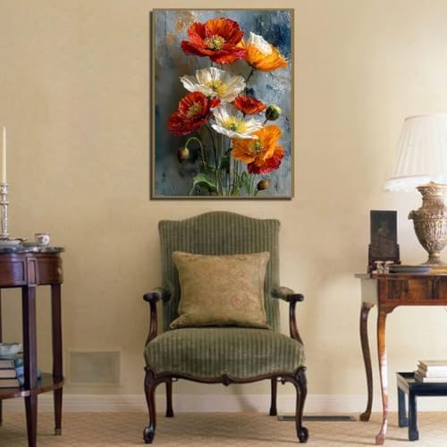 Attractive Flowers Diamond Art Kits for Adults Diamond Painting Kits