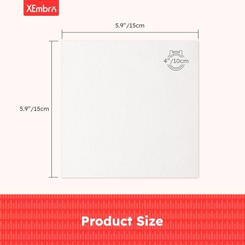 12 PCS Embroidery Fabric, Pre-Cut White Cotton Embroidery Cloth Fabric for Home Decoration & Sewing DIY Crafts (5.9 Inch x 5.9 Inch)