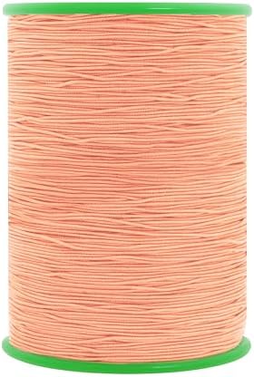 Mandala Crafts 0.6mm Peach Shirring Elastic Thread for Sewing, 546 Yards
