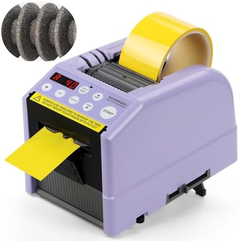 Ceramic Roller Enhanced Ribbon Cutting Machine, Automatic Tape Dispenser, 6-60mm Width, 5-999mm Length, Ideal for Restaurants, Business & Home