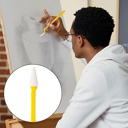 HINZIC 2 Sets 44pcs Sketch Drawing Tools, Paper Art Blending Blenders Stumps Sketch Trimmer Erase Sponge Wiper Pencils for Students Artist Charcoal Painting Brush(Gray, Yellow)