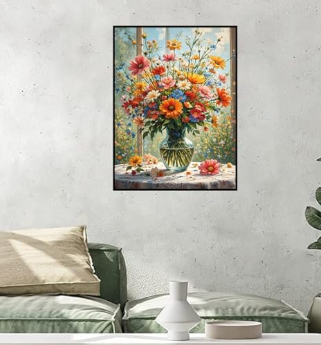 Diamond Art Kits for Adults, Flowers Diamond Art Painting Kits for Adults