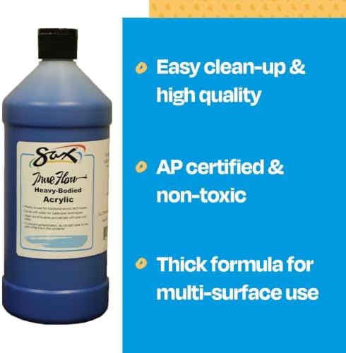 Sax Heavy Body Acrylic Paint for School and Arts and Crafts Use, Ultramarine Blue, 1 Quart