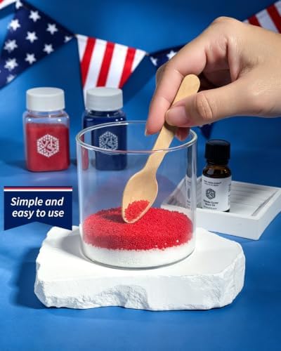 DIY Patriotic American Flag Pearled Candle, Sand Wax Candle Making Kit