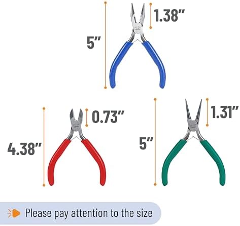 Mr. Pen- Pliers for Jewelry Making, 3 Pack, Chain Nose