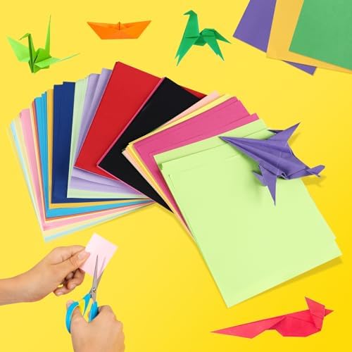 Granhoolm 200 Sheets Origami Paper, 20 Colors Origami Paper 7x7 inch,Double Sided Color Oragami Papers for Paper Artists,Craft Enthusiasts,DIY Arts Crafts