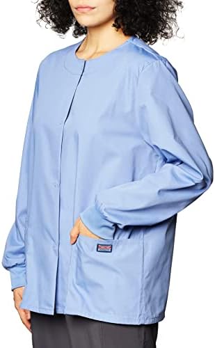 Cherokee WW Originals Scrubs Jacket for Women Snap Front 3 Pockets
