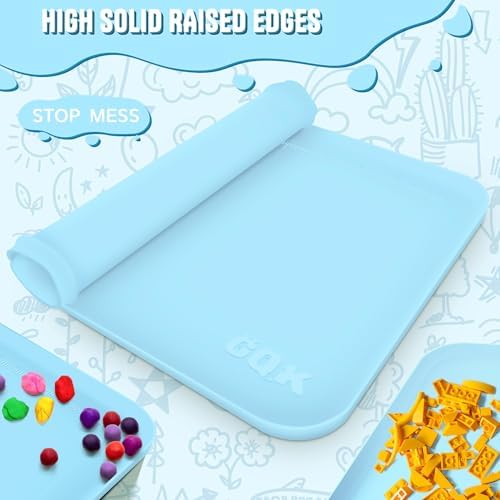 Silicone Art Mat for Crafts with Raised Sides to Stay Tidy, 24" x 16"