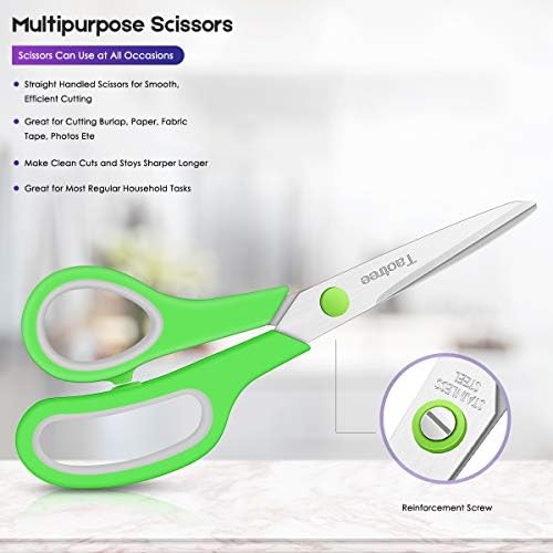 Scissors Bulk Set 20-Pack, Taotree 8" All Purpose Scissors for School
