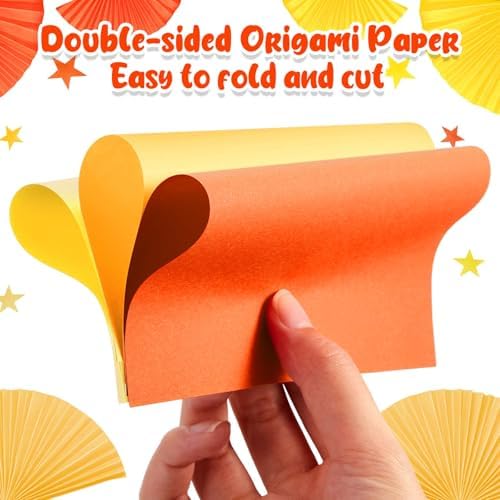 Kigeli 300 Sheet Origami Paper 6 x 6 Inch Square, Autumn Colors