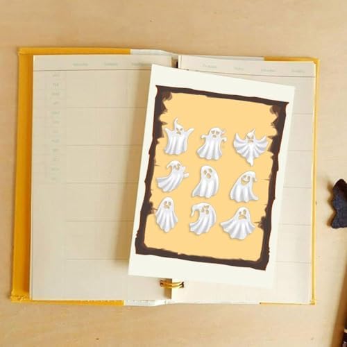Silver Halloween Ghost Metal Cutting Dies Ghost Die Cuts Embossing Stencil Template for Card Making DIY Scrapbooking Album Paper Craft Decorative Die-Cuts