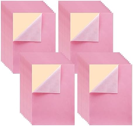 Mesheshe 40PCS Self Adhesive Felt, DIY Self Adhesive Fabric for Art & Crafts, Peel and Stick Felt for Drawer/Jewelry Box Felt Liner, A4 Size (8.3/inch x 11.8/inch, Pink) MSS23-XH-40PCSA4-Pink