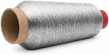 Mandala Crafts Metallic Gray Embroidery Floss for Sewing, 3281 Yard Spool