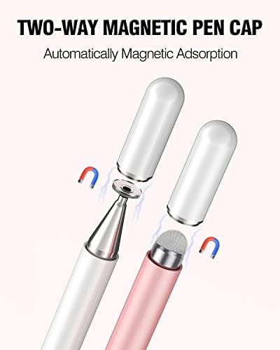 Stylus Pens for Touch Screens, 2 in 1 High Precision Universal Stylus Pen for iPad Compatible with Apple, iPhone, iPad, Android, Samsung Tablets, Phones, 3 Pack-Pink, Purple, Yellow
