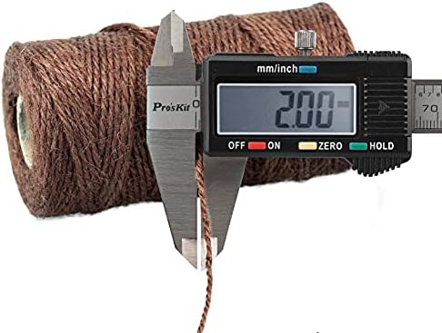 KINGLAKE 328 Feet Natural Jute Twine Best Arts Crafts Gift Twine Christmas Twine Durable Packing String,Coffee