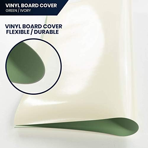 Pacific Arc Vinyl Board Cover. Self Healing and Stain Resistant Green/Ivory Sheet, 18 inches by 24 inches