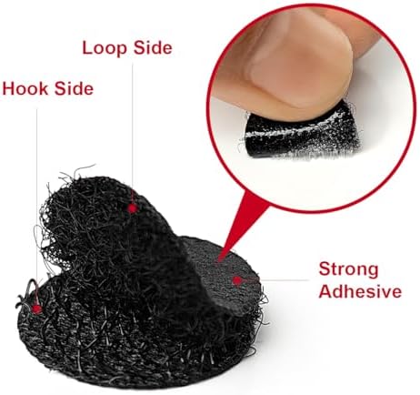 1008 Pcs (504 Pairs) 0.59inch Diameter Hook and Loop Fastener Self Adhesive Dots, Excellent Grip, Small Circle Dots Stickers Tapes,for Sewing, Crafting,DIY,Wall Adhesive Strips