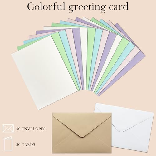 J6&H6 Card Making Kits For Creative people - 30 Blank Greeting Cards And Envelopes with Supplies and Stamp Set-Giftable DIY Greeting Card Set-Perfect for Birthdays Festive Celebrations Christmas Thank You