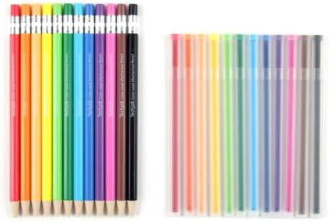 Mechanical Colored Pencil 2.6mm 12pcs with 24pcs Colored Leads