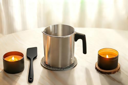 Aroparc Complete Candle Making Kit for Adults, Complete Candle DIY for Beginner - Soy Wax, Scent, Pouring Pot, Wicks and Stickers, Tins, and More