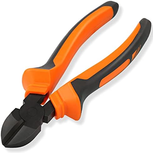 BOENFU Wire Cutters Heavy Duty Side Cutters 7.5 Inches CRV Steel, Comfort Grip Diagonal Cutting Pliers for Floral Wire, Crafting, Chicken Wire, Orange