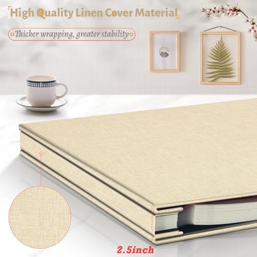 Artfeel Photo Album Self Adhesive Scrapbook,120 Pages Large Photo Book for 4x6,5x7,8x10 Pictures,DIY Album for Baby Wedding Family Travel Birthday,with Metallic Pen and Scraper