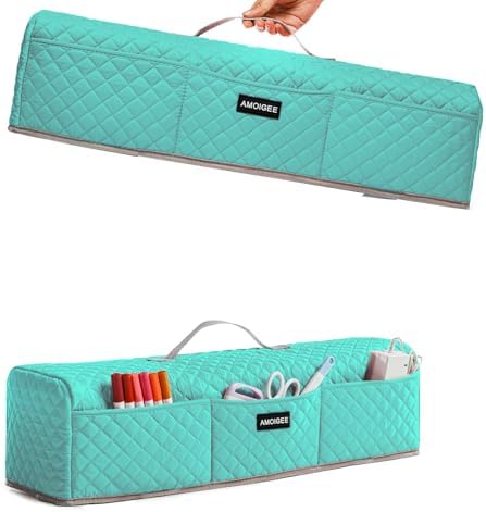 AMOIGEE Padded Dust Cover for Criicut Maker 4, Maker 3, Maker, Explore 4, Explore 3, Explore Air 2, Protective Machine Cover with Handle, Storage Pockets for Craft Accessories and Suppliers