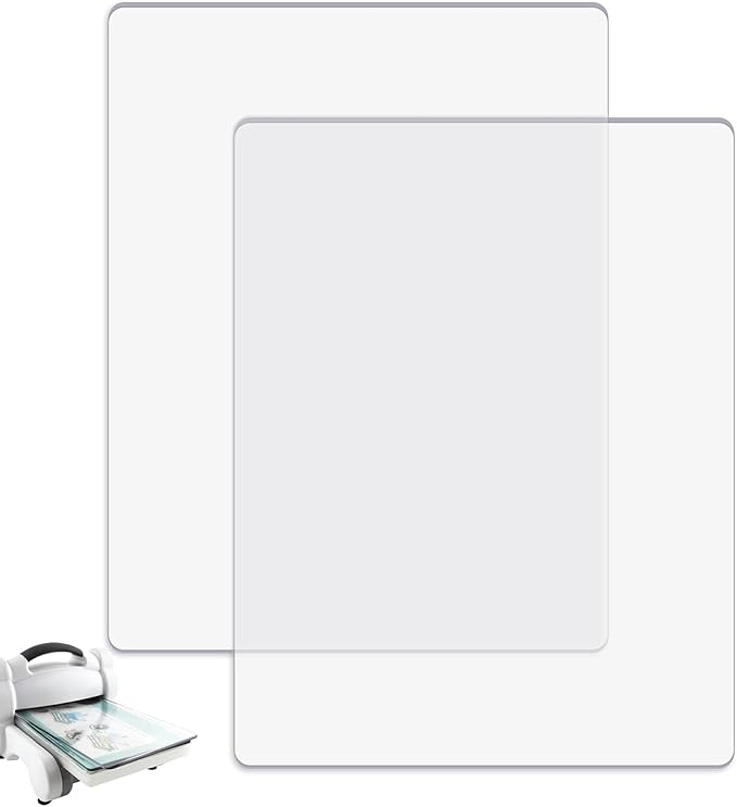 BAOFALI 2 Pcs/1 Pair Standard Cutting Pads for Die Cutting Machine；Clear Polycarbonate Plastic Cutting Plates,Cutting Pads Die Cutting Plates 8 3/4" x 6 1/8" x 1/8 "(22.5 x 15.5 x 0.3 cm)
