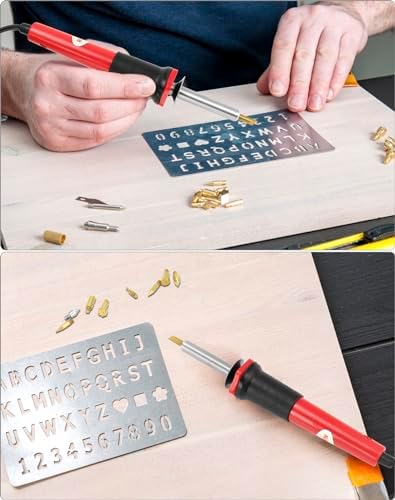 QWORK Creative Woodburning Tool with Variable Temperature Control, 9 Points Included, Comfort Grip, Stand, Professional Woodburning Kit for Crafts and Art Projects