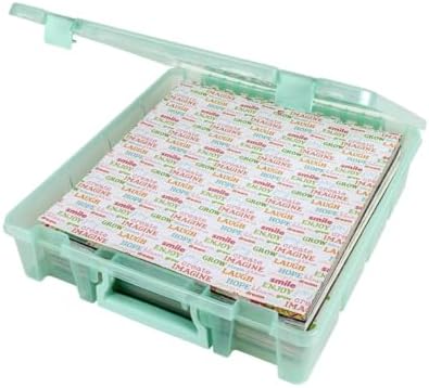 ArtBin 6955RJ Super Satchel 1-Compartment Box, Art & Craft Organizer, 1-Pack, Translucent Mint