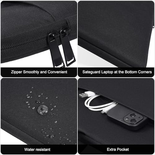 Graphics Drawing Tablet Sleeve Case for Huion Kamvas Pro 16, Wacom Cintiq 16/Pro 17/Intuos Pro Large, XPPen Artist Ultra 16,Travel Padded Carrying Bag, Black