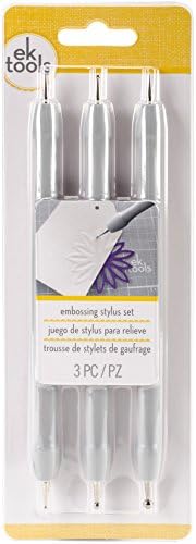 EK Tools Embossing Stylus Set, Includes 3 Stylus Tools, Detail to Decor, Paper Crafts, Cards Invitations, Envelopes, Raised Designs, Patterns, Tracing