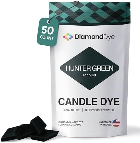 Hunter Green Candle Dye Chips, Soy & Paraffin Candle Making, 50 Pack