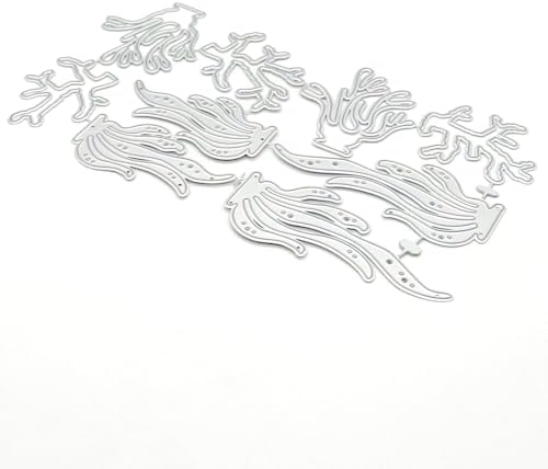 KSCRAFT 2025 June Summer Beach Travel Metal Cutting Dies Stencils for DIY Scrapbooking Decorative Embossing DIY Paper Card (Seaweeds Bundle)