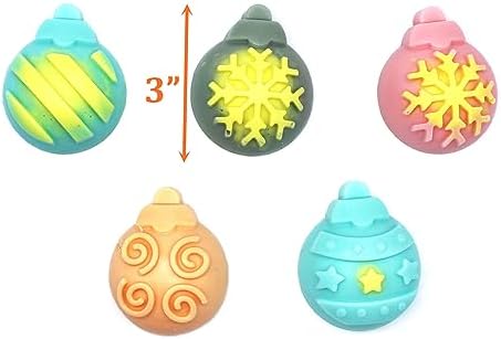 X-Haibei Christmas Snowflake Star Bell Soap Cake Jello Crayon Resin Chocolate Bombs Making Silicone Mold 6-Cavity