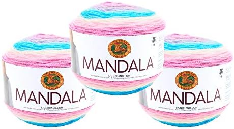 Lion Brand Yarn, Mandala DK Crochet Yarn, Liger, Multicolor, 3 Pack