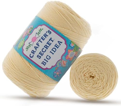 Hobby Lobby Crafter's Secret Big Idea Yarn 100% Acrylic, 25 Pale Yellow