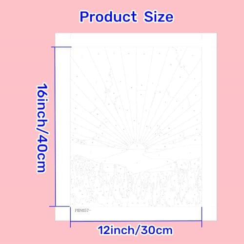 YANXIN Paint by Numbers Kit for Adults Beginners 2 Pack Rolled Paint by Numbers on Canvas for Creative Wall Art Home Decoration with Nice Gift Box 12x16 inch 5758