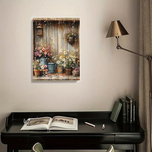 Clendo Flower Paint by Numbers Kit for Adults - Paint by Numbers for Adults Beginner, DIY Acrylic EasyPainting by Number on Canvas Home Wall Decor 16”W x 20”L