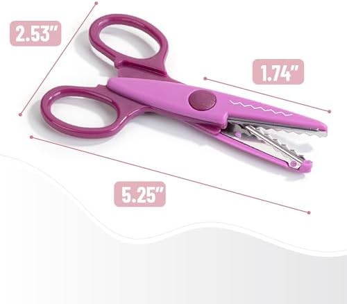 Mr. Pen- Craft Scissors Decorative Edge, 6 Pack, Vintage Colors | Zig Zag Scissors for Crafting, Scrapbooking, Fancy, Pattern, Design