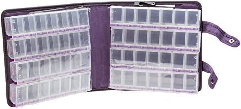 Craft Mates Double-Sided Case, 8 Organizers, Locking Compartments, Clear