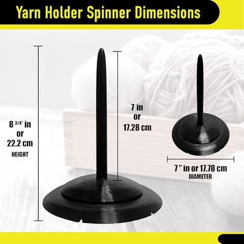 Yarn Holder Spinner For Crocheting And Knitting | Compact Design (Assembly Required)