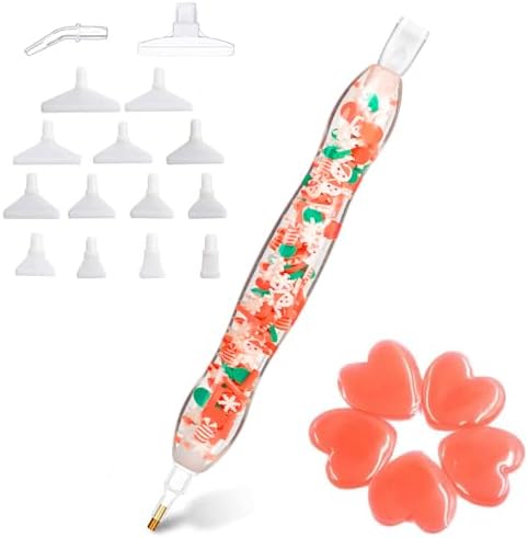 Praise V Do Christmas Diamond Painting Art Drill Pen Stylus,Gem Rhinestone Picker Tool Pen Kit Accessories Nail Art Embroidery with Glue Clays Tips