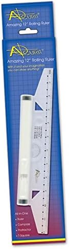 Acurit Rolling Ruler - A Must Have 4-in-1 Tool for Any Artist, Perfect for Illustrations, Drawings, Measurements, Line and Angle Drawing, & More! - Single