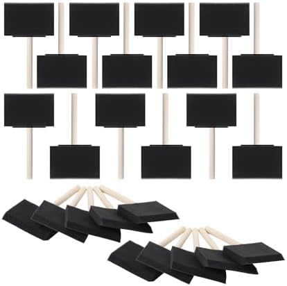 Bates Foam Paint Brushes, 4-Inch, 24 Pack - Sponge Brushes for Painting, Staining, and Mod Podge