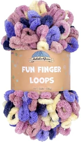 JubileeYarn Fun Finger Loops Yarn - 100g/Skein Jumbo Polyester - Boreas - 1 Skein